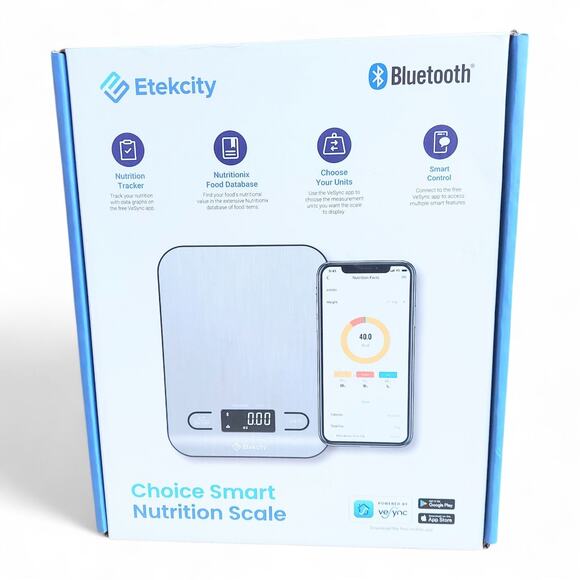 Etekcity Smart Nutrition Digital Kitchen Scale Food Grams Ounces Macros - Picture 1 of 7